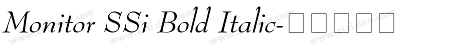 Monitor SSi Bold Italic字体转换